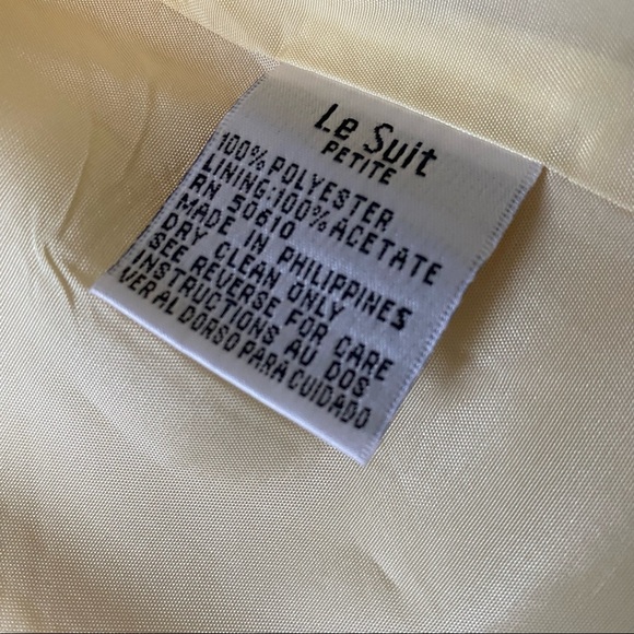Le Suit Petite Yellow Blazer Jacket - Picture 9 of 11